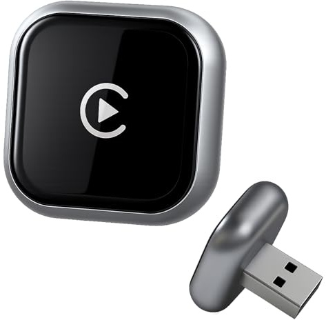 Autonano A42 kabelloser CarPlay- & Android Auto-Dongle, Plug & Play | Kabellos in Sekunden – 2-in-1 Mini-Adapter, kompatibel mit Fahrzeugen mit kabelgebundenem CarPlay ab 2016.