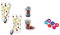 Schokostreuer + 6 Schablonen + Latte Macchiato Glas Set 2 Stück Barista mit Edelstahl Löffel von James Premium®