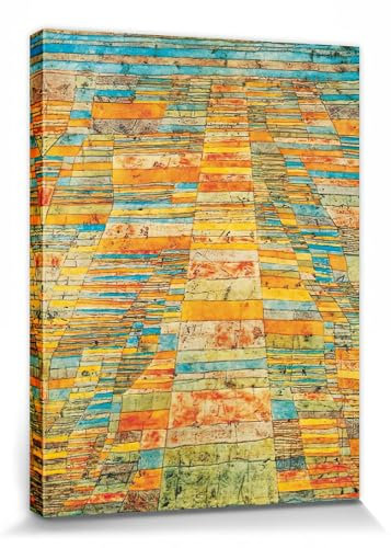 1art1 Paul Klee Poster Hauptweg Und Nebenwege, 1929 Bilder Leinwand-Bild Auf Keilrahmen | XXL-Wandbild Poster Kunstdruck Als Leinwandbild 80x60 cm