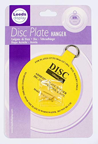 Leeds Display : DS04PL : Disc Plate Hanger : 100mm/ 4 : Adhesive Hanger & Hook