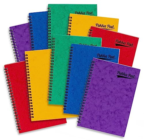 Notebook Sidebound Ruled 90gsm 120 Pages A5 Assorted A [Pack 10]