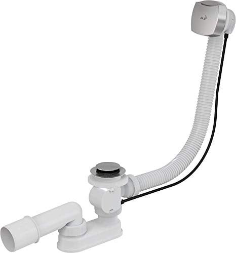 A51CR Ablaufgarnitur für Badewannen Ablauf Siphon Ø 52 mm Metall Chrom 120 cm