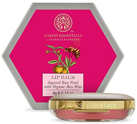 Forest Essentials Luscious Sugared Rose Petal Lip Balm, 4g