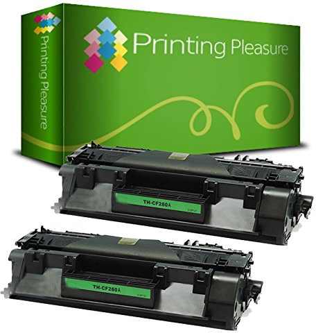 Printing Pleasure 2 Toner kompatibel für HP LaserJet Pro 400 M401 MFP M425 Serie | CF280A 80A