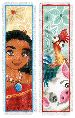 Vervaco WD Lesezeichen Reisende Aida 2er Set Kreuzstichpackung, Weiß, 6 x 20 x 0,3 cm