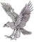 EVER FAITH Österreichischen Kristall Vintage Style Big Eagle Vogel Tier Brosche Klar Antik Silber-Ton