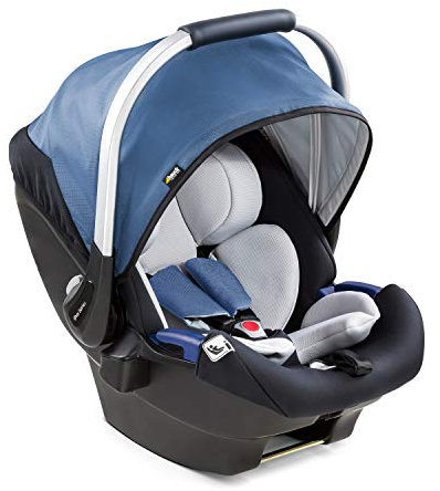 Hauck Car Seat Group 0 + iPro Baby/Includes Reducer for Newborn/Sun Shade/from Birth to 85 cm (0-13 kg) / i-Size ECE R129 / Lightweight/Denim Blue