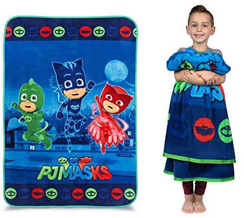 Franco Kinder-Bettwäsche, superweiche Plüsch-Mikrofaser-Decke, Doppelbett, 157,5 x 228,6 cm, PJ Masks, A46518