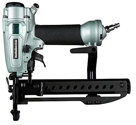 Metabo HPT Pro Finish Hefter, Pro-preferred pneumatische Power-Nagler, Finish-Werkzeug für Tischlerei und industrielle Anwendungen, Ganzmetall-Schlüsselkomponente, 18 Gauge, 1/4 Zoll Kronenklammern