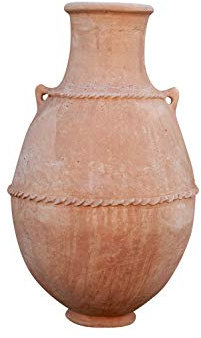 Biscottini Anfora Macetas Terracota Grandes del Sahara 65x65x100 cm | Macetas Exterior Grandes | Macetas Barro Grandes | Maceta Grande