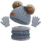 beifon Kinder Wintermütze Warme Mütze Jungen und Mädchen - Handschuhe und runder Schal Set für Kinder 3-8 Jahre