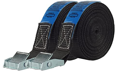 TRUTZHOLM 2X Profi Spanngurt Gurt Zurrgurt Auto 1tlg 6m 0,25t 0,25to 250 kg Koffergurt Anhängerspannriemen Schnellspannung