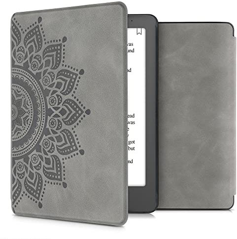 kwmobileÉtui Compatible avec Kobo Aura Edition 2 Coque - Étui à Rabat magnétique tabletteeReader Similicuir - Gris