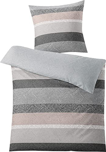 Kleine Wolke Gwen Bettwäsche, Baumwolle, Taupe, 135x200 cm (80x80 cm)