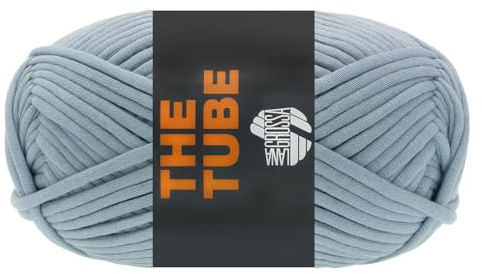 LANA GROSSA The Tube | Weiches & gefüllte, ideal geeignet für Home- Accessoires und Taschen | Handstrickgarn aus 60% Baumwolle & 40% Nylon | 200g Wolle zum Stricken & Häkeln | 114m Garn FB 10