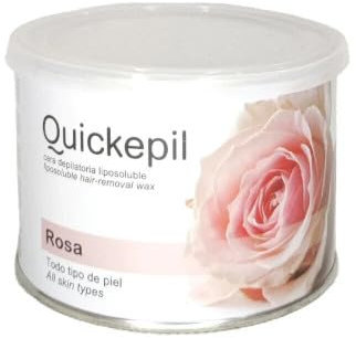 CERA DEPILATORIA rosa titanium Barattolo da 400 ML QUIKEPIL per centri estetici e centri benessere anche per uso proprio