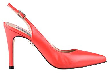 ANNA MILAN Zapatos Salón Destalonado Java-Rojo Fabricación Artesanal en España. Colección Exclusiva Limitada (Numeric_37)