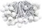 Spanngummis mit Kugel 50 Stück, iMeshbean Planenspanner Gummispanner 15cm Gummiseile Expanderschlinge Gummischlaufen, Zeltgummi für Zelte, Planen,Banner, Pavillions,Camping, Weiß