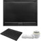 BADLAND Duschwanne 120x90 Axim Schwarz Steinoptik Acryl Duschtasse Rechteck mit Ablaufgarnitur Ø 50 mm