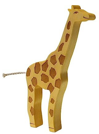 Serli - Giraffe Holzspielzeug für Kleinkinder in Handarbeit gefertigt, FSC-zertifizierte Materialien, Spielzeug mit Tieren, Holztiere