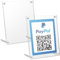 Kevenal QR-Code-Schilder, 15,2 x 20,3 cm, klares QR-Code-Menü mit Metallständer, Bargeld-App-Acrylhalter, 2 Packungen