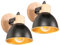 iDEGU 2 Stück Wandleuchten für den Innenbereich, 15 cm, Retro-Spot, LED, Wandleuchte, Innenbeleuchtung, Eisen, Vintage, verstellbare Leuchte, Deckenleuchte, E27, Wandbeleuchtung für Schlafzimmer