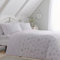 Dreams & Drapes - Floral Lavender Duvet Cover - Super King Size (260 x 220cm) - Classic Ruffle, White Lace - Lilac Floral Bedding - Vintage Botanical