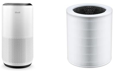 LEVOIT Air Purifiers for Large Home Bedroom 83m², CADR 400m³/h, Alexa Enabled, HEPA Filter & Air Purifier Replacement Filter 3-in-1 Fine Pre-Filter, HEPA & High-Efficiency Activated Carbon