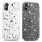 Foonary 2 Pack Clear Print Phone Case for iPhone X/XS 5.8, Slim Soft Silicone with Star Design Aesthetics Transparent Pattern Cases, Shockproof Bumper Protector Cover for iPhone X Girls