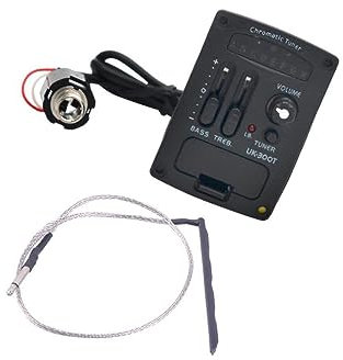 tuwiwol Ukulele Sound mit UK 300T 2 Band Piezo Tonabnehmer Vorverstärker, Typ 2, 53cm