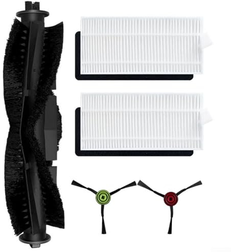 Donkivvy Repuestos Accesorios para Conga Eternal Pet MAX Vital Aspiradora Robot, Incluye 1 Cepillo Principal, 2 Filtros Hepa, 2 Cepillos Laterales(A)