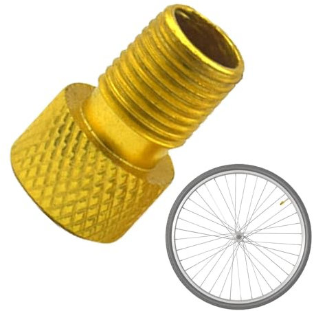 Adattatore per Pneumatici di Biciclette con Manometro - Convertitore Valvola e Strumento di Conversione - Tubo di Gonfiaggio per Bici