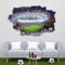 ANHUIB Large 3D Football Wall Sticker, Football Stadium Wall Sticker, Soccer Football Vinyl Wall Art Decal for Teenagers Boys 3D Bedroom Accessories
