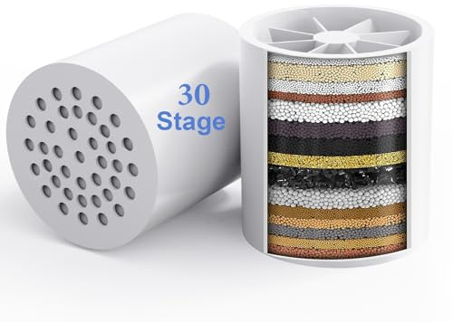 VeoryFly 30 Stadi Filtro Acqua Doccia con 2 Cartuccia– Filtro Doccia Anticalcare.Protegge Capelli e Pelle – Filtro per Doccia Universale