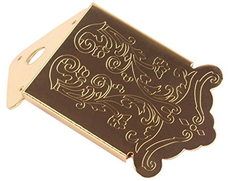 Puente de mandolina con 12 agujeros para guitarra de 3 a 6 cuerdas, color dorado