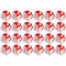 AC - Pack de 24 Platos para Postre de Halloween - Diseño de Sangre - Totalmente desechable y Reciclables - Ø 17 cm