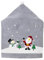 Morbuy Weihnachten Stuhlhussen 3D Nikolausmütze Esstisch Stühlen Set, 60x50cm Weihnachtsdeko Stuhlhussen Hussen für Esszimmerstühle, Weihnachtsfeier (4er Set,Grau Yeti)