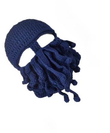 SOIMISS Strickmütze witzige geschenkideen cuckold Grün Hut Wollmütze Maskenmützen Oktopus-Hut Handgefertigte Hüte Blue