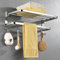 Porte Serviette Salle de Bain, Porte Serviette Murale, Porte Serviette sur Pied Accessoire Salle de Bain, Porte Serviette Salle de Bain sans Percage (Argenté, 60CM)