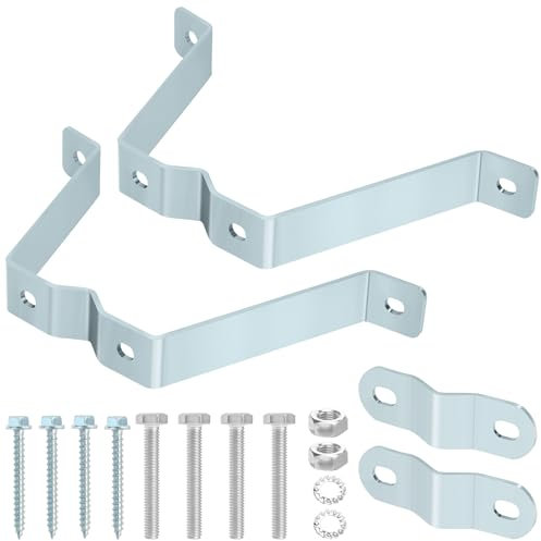 Lot de 2 supports d'antenne de 10,2 cm à double fixation murale pour mât d'antenne en V