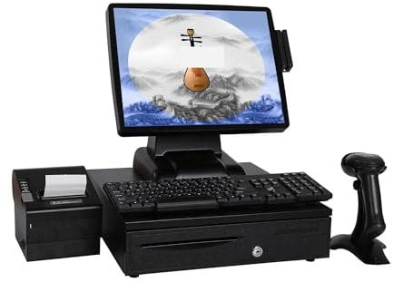 HPHPH Registrierkasse, Touchscreen-Registrierkasse mit FVD,für Restaurants, Supermärkte
