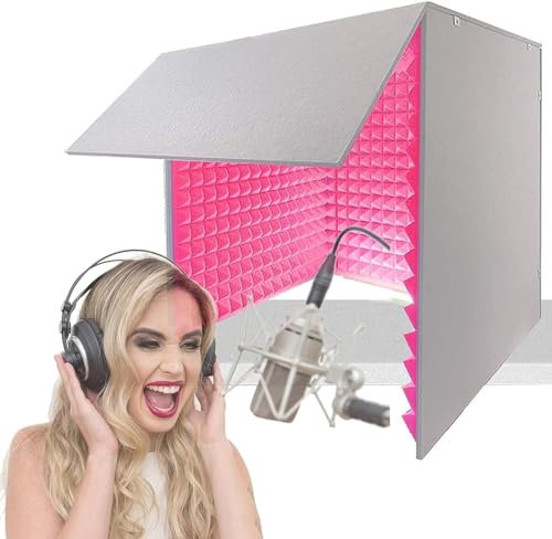 Mixtric Faltbare Schallschutzabdeckung Für Den Schreibtisch, Faltbare Schallschutzabdeckung, Zum Filtern Von Stimmen Und Zur Schallabsorption Von Gesang,E