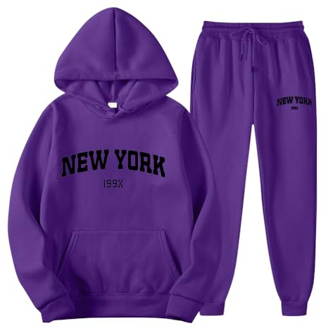 shownicer Jogginganzug Damen Set Sportanzug Sport Outfit Set Druck Jogging Anzug Warme Homewear Trainingsanzüge für Damen Große Größen Streetwear Tracksuit