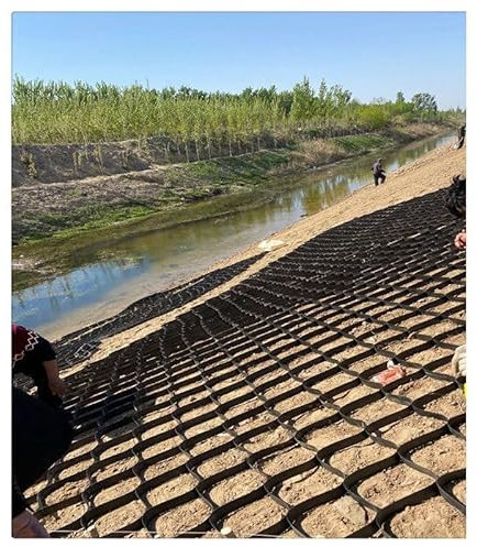 Sistema di rinforzo a terra per vialetti e vialetti, 6 x 7 m, rete per pavimentazione su pendii e ghiaia