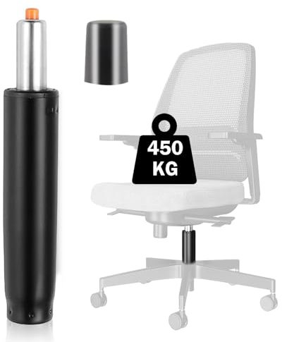 Gasdruckfeder Bürostuhl 450kg (1000lbs) - Länge 300mm-450mm - Gasdruckdämpfer für Drehstühle, Höhenverstellbarer Gasfeder Ersatzteile, Ersatz Gaslift für Chefsessel, Hocker, Schreibtischstuhl, Schwarz