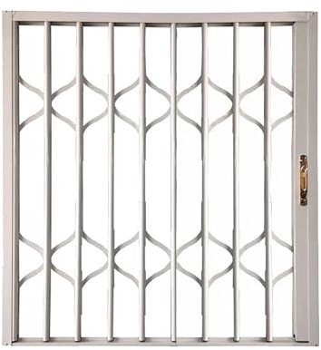 Einziehbares Sicherheitstor aus Aluminium – Faltbare Terrassenschiebetür mit Diebstahlsicherung, erweiterbar auf 81,3–120,4 cm Breite for Einbruchschutz zu Hause, Balkon(110x180cm)