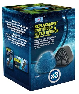 AAUV 3W UV Steriliser Spare Filter Media Replacement Cartridge Sponge