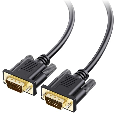 Cyberguys! Cavo VGA da 1,8 m, cavo VGA con chiusura di sicurezza, connettore placcato oro, resistente cavo in PVC per monitor, proiettore, laptop, desktop, PC, cavo monitor del computer, 1080p 60Hz