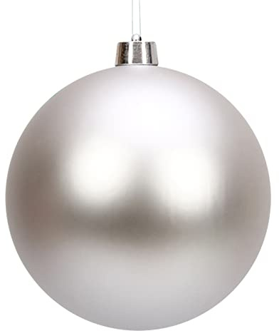 20cm Große Weihnachtskugeln Plastik Christmas Decorations, Christbaumkugeln Kunststoff Weihnachtsbaum Deko, Baumschmuck Weihnachten Christbaumkugeln Ornamente Weihnachtsbaumschmuck für Partei,Silber