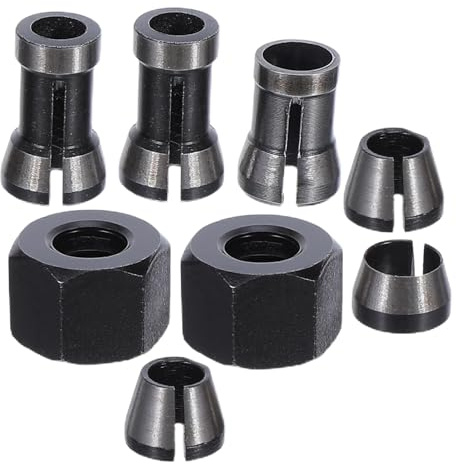 HAMPPLIES 8 Stück Spannfutter Für Besäummaschine Spannzangenverlängerung Verlängerungsstange Spannzange Spannzangenfutter-verlängerung Fräser-verlängerung Spannzange Verlängerungsstange